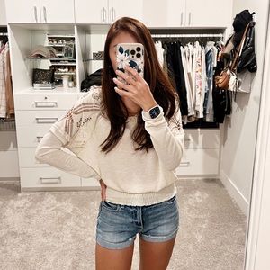 Free People Tops | Free People Cut Out Smocked Long Sleeve Top - Cream/Ivory